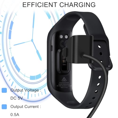 Laadkabel voor Galaxy Fit 2, USB-oplader stand, vervanging opladen Doc Kabel voor Samsung Galaxy Fit2 SM-R220 Sporthorloge, Smart Watch Accessoire Adapter, 1 m & 0,15 m, Pack van 2 5