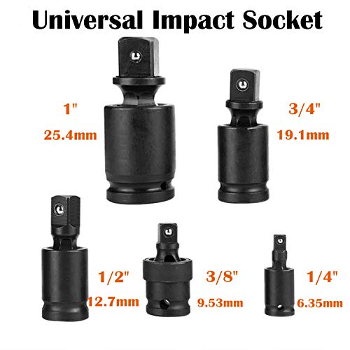 Universele Socket 360°Drive Socket Adapter voor Pneumatische/Elektrische/Ratchet/Handleidingssleutel (1/2")