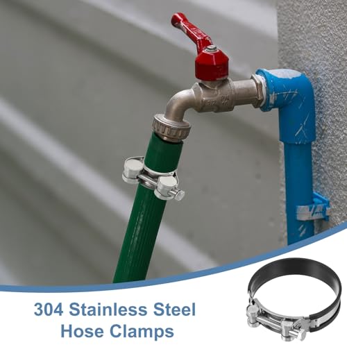 104-112mm T Bolt slang klem, 2 stuks Rubber gevoerde Inlet Intercooler Pijpbuisklemmen 304 Roestvrij stalen Radiator slangklem voor 4.1"-4.4" buis 5