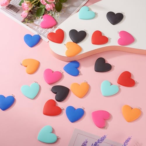 Hart moeder van parel kralen handgemaakte Lampwork Glas liefde hart kralen voor DIY Craft Earirng armband ketting sieraden maken, hars, hars 3