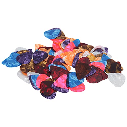 100 stuks Celluloid Picks - 0.46Mm, 0.71Mm, 0.96Mm - Duurzame en Draagbare elektrische en akoestische gitaar picks - Willekeurige kleuren - Essentieel