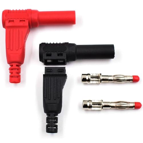 Banaanplug 90 g 4 mm Isolament Banaanplug Banaanplug voor multimeter Test Black Red Pack van 10 3
