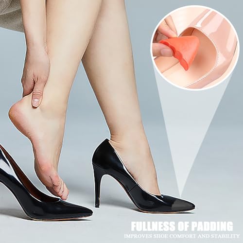 4 paar scholen voor losse scholen, PU-schuim teeninzetten voor scholen te grote inlegzolen om scholen klein te maken voorkomen dat de ziel glijdt voor dames en hier, casual sport 5