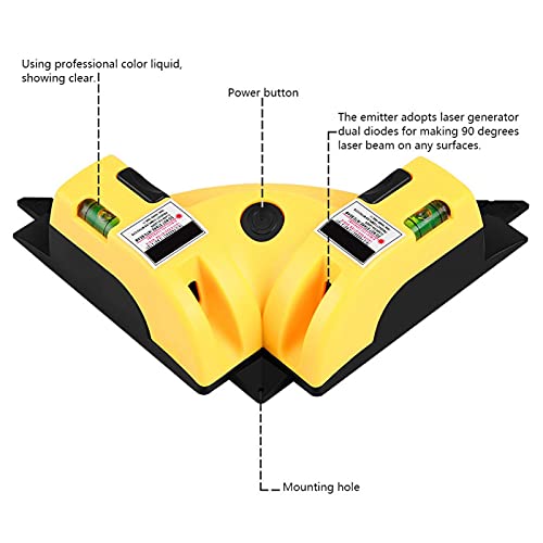 Floor Laser Level Tool, rechterhoek 90 graden, tegellaser met perpendicular Lasers voor vloerinstallatie 3