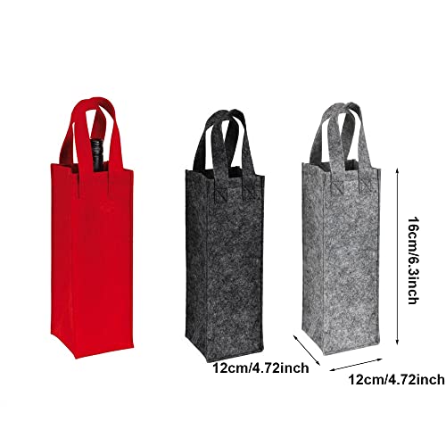 Felt Cloth Bier Bag Wijn Flessendrager Herbruikbare Felt Wine Tote Bag voor Travel Picnic Birthday Party BBQ Str, Grey, 18*8.5*24, Modern design, Grijs, modern 5