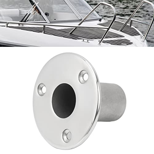 Boot Hand Rail Fitting, 25mm/0.98in 90° Countersunk Deck Tube Holder Rail leuning bevestigingsbasis, Roestvrij stalen leuning Tube Base voor Yacht Marine 5