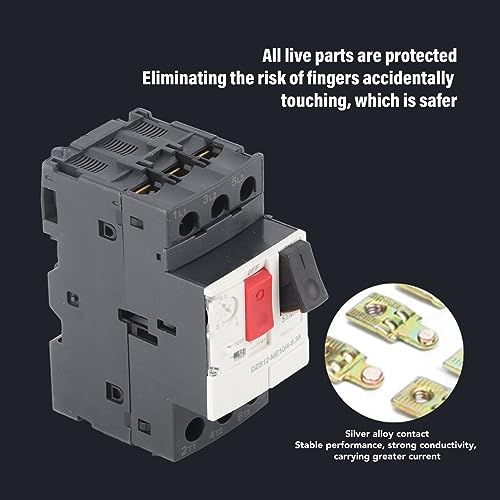 Motorstroomonderbreker AC690V Overschrijding Kortsluitbeheer Motorveiligheidschakelaar Eenvoudige installatie (GV2-ME10C 4-6,3A) 4