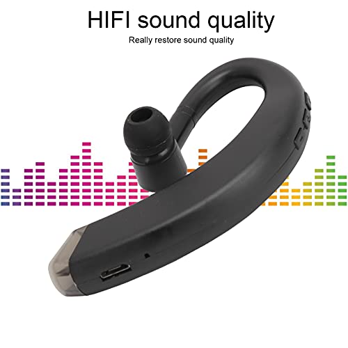 Oorhaak Bluetooth Draadloze hoofdtelefoon, Noise Cancelling Waterdichte Sport Theadset, HIFI Real draadloze Bluetooth enkele oordopjes (zwart) 4