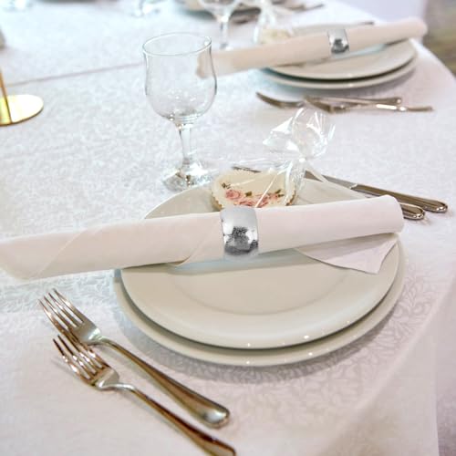 12 st. Napkin ringen zilver goud 4cm Rondmetaal Tafel Napkin Ringen Napkin Ringen met Gesp, Elegante Napkin Ringen voor Doekjes, Decoratie voor Party, Verjaardag, Bruiloft (Goud) 5