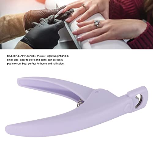 Nagel Tip Cutter, Roestvrij staal Portable Professional Artificial Nail Trimmer, Professional Acryl Valse Nagel Clipper voor Manicure DIY (Paars) 4