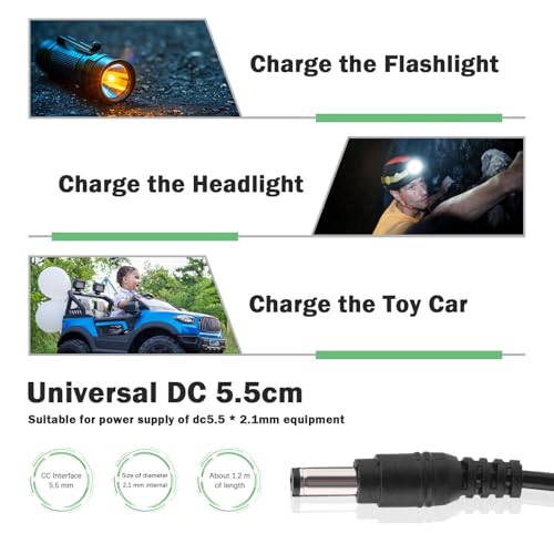 Lithium Ion Battery Power Adapter, AC 100-240V DC 21V 2A replacement Charging Power Adapter, Professional Adapter Charger, Multiple Protection(EU) 4