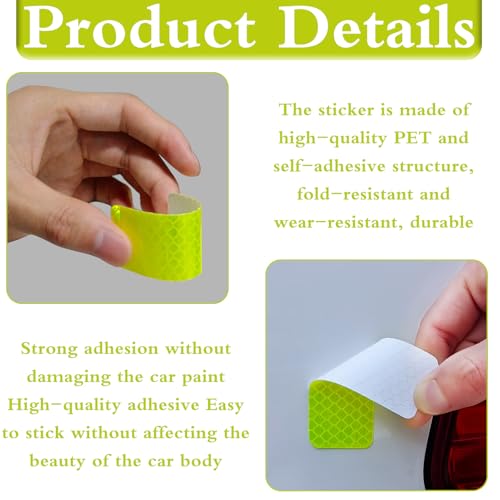 Pak met 30 Reflectorstickers, Zelf-Adhesive Reflector Stickers, 3 x 8 cm, Veiligheids Reflector Band, Reflector Stickers, Zelf-Adhesive Reflector Stickers, voor Motorfiets, Auto, Fiets 3