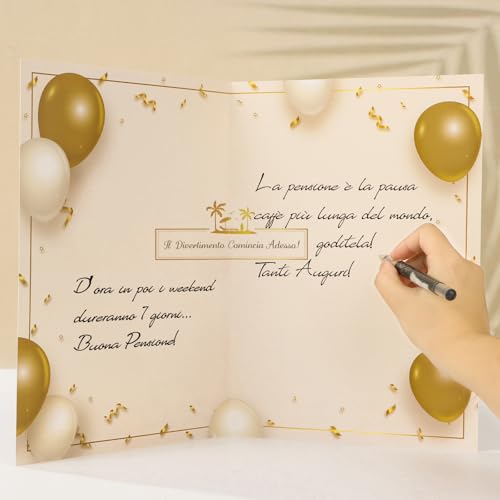 Groetkaart pensioen spelling goed pensioen met grote envelop pensioen afscheid collega's goud zwart pensioen gift man vrouw 4