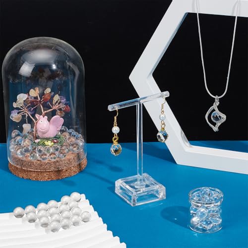 100 st. Clear Quartz ronde ambachtelijke kralen, 10mm Transparant kristalglas bal kralen voor doe-het-zelf sieraden maken, Home Decoraties 5