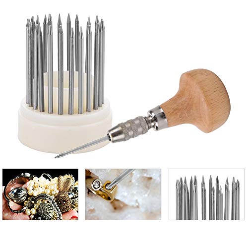 Stone Setting Tool 23 Piece Beading Tool Set Digger Beader voor diamanten stenen setting Digger sieraden gereedschap, Plastic 4