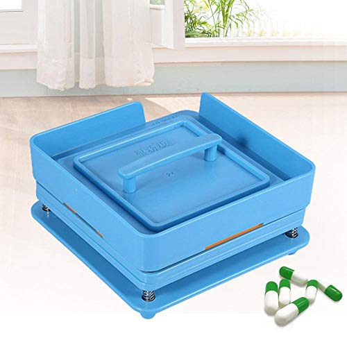 Zeer efficiënte Capsule Vulmachine, 100 Hole Capsule Machine No. 00, Geschikt voor kleine fabrieken, Apotheken, Sample Rooms, Labs, Ziekenhuizen (Blauw)