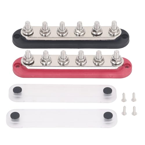 2 stuks M8 300A Bus Bar Messing Platen Roestvrij stalen Terminals Stroomdistributie Blok voor Auto's Auto's Boten Schepen