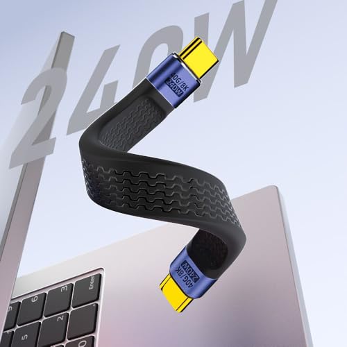 CENPNK USB C naar USB C-kabel, 240W snel opladen 5.1 Inch snel opladen korte kabel 40Gbps Gegevensoverdracht Compatibel met Thunderbolt 4 Kabels 15/15Pro Max Google Pixel MacBook 3