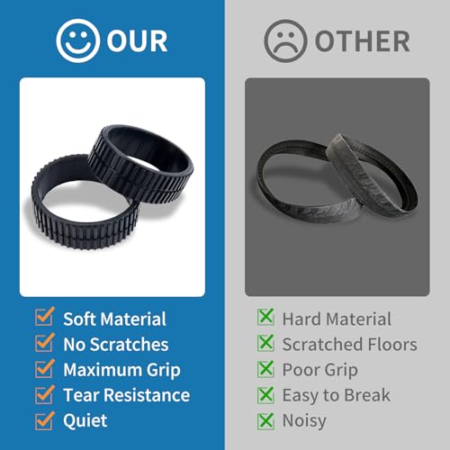 2PCS Rubber Wielen Banden Vervanging voor iRobot Braava 380T, 390T, 375T, 380, 390, 320, 321, Mint Plus 5200, 4200 Robot Cleaner Onderdelen 5