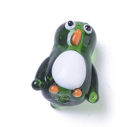 10 st. 3D Penguin kralen Handgemaakt Lampwerk Kralen Leuke cartoon Spacer Losse kralen voor sieraden maken Keychain DIY Holiday Decoratie Embellishment Crafts Hole: 1.8mm 3