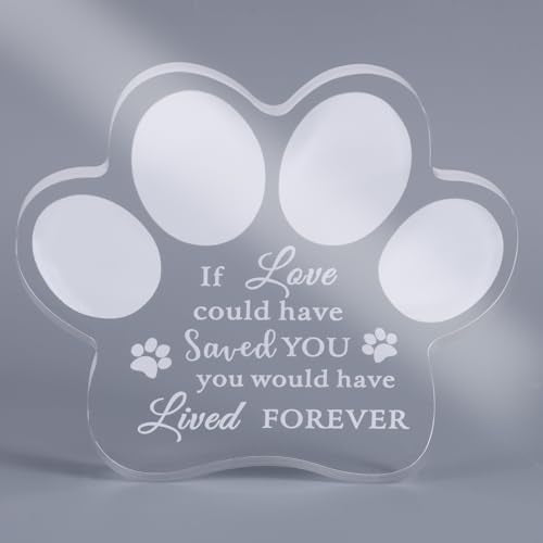 Crystal Pet Commemorative Ornament,11x9.5cm Pet Commemorative Ornament Gifts Verlies van hond kat Sympathie Gift Kitten Mementos voor hond kat Sympathie Gift (Claw)