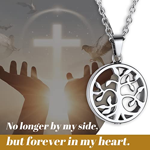 Juwelen Roestvrij stalen Urn Ketting voor As voor mannen Vrouwen, Gepersonaliseerde Foto Keepsake Urns Hanger Kettingen Waterdicht Gegraveerde Crematie sieraden, Kat Kruis Kubus Hart 4