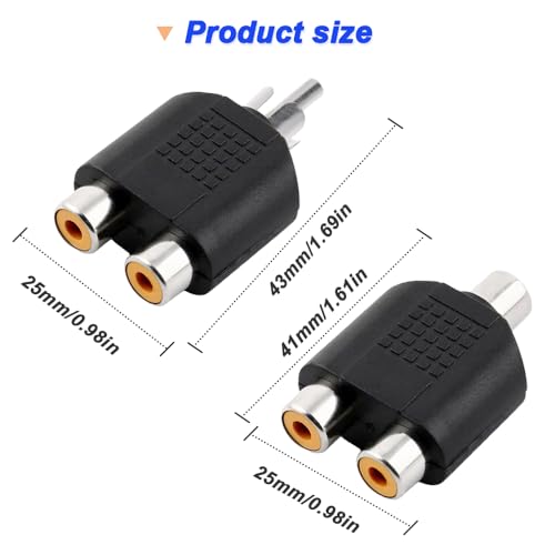 1 stekker naar 2 stopcontacten, Y video splitter, 1 stekker naar 2 stopcontacten, Y splitter, 1 bus naar 2 aansluitingen, Y splitter, 1 bus naar 2 aansluitingen, 10 stuks