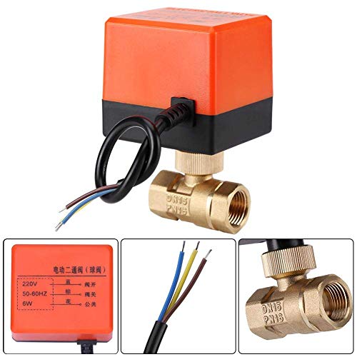 AC 220V Messing Elektrische Gemotoriseerde Bal Valve 2 Way 3-Wire 1.6Mpa Thread DN15 DN25 (DN15) 3