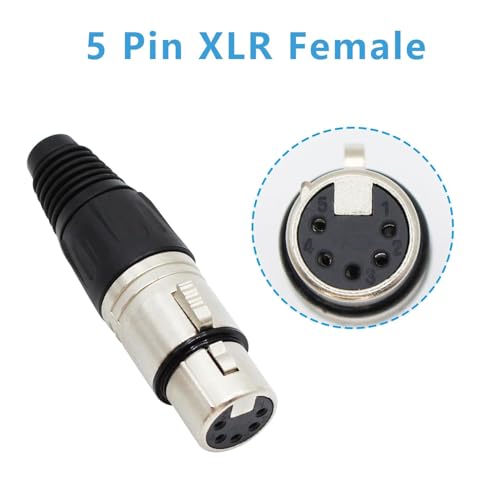 4 Pack Solder Connectors XLR 5 Pin Mini 5 Pin XLR Plug, XLR Man / Vrouwelijke XLR, Microfoon Kabel Plug, Microfoon Audio Jack, XLR Stereo Jacks 3