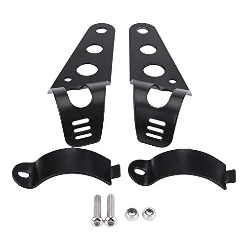Koplamp bevestigingshaak 35-43mm Motorfiets Koplamp Mount Bracket Vork Buis Clamp Kit voor Chopper Cafe Racer standaard zwart