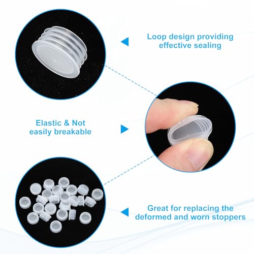 Salt and Pepper Shaker Stoppers 17mm/0.67," 25st Plastic Salt Shaker Plug Replacement Herbruikbare Clear round end cap voor potten flessen buizen 3