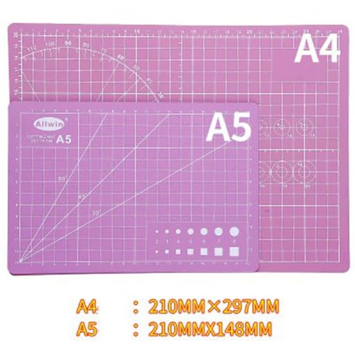 Snijmat A5, PVC Self Healing Cutting Mat Board Craft Mat voor het naaien Quilten Crafting (Blauw)