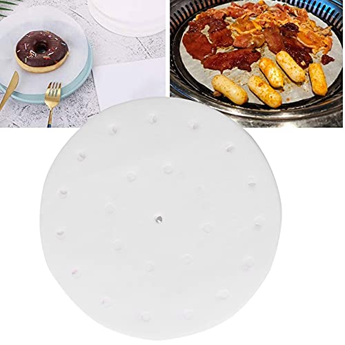 100P Air Fryer Parchment Paper, Air Fryer Liner Stoompapier, Ca. 99-151g / 3.5-5.3oz Geschikt voor elektrische friteuse, stoomketels, bakpan(18cm)