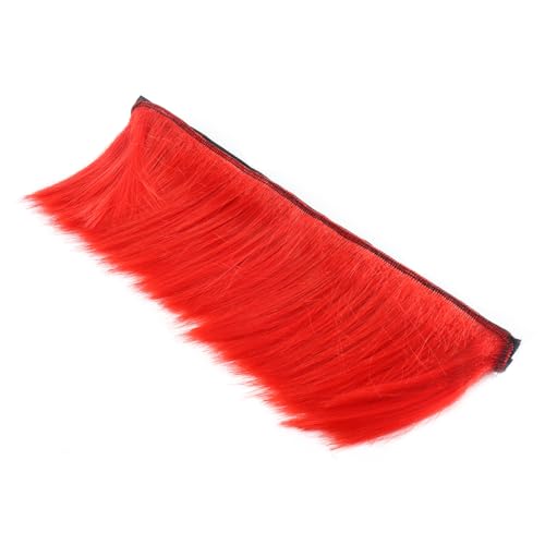 Helm Mohawk Pruiken Motorfiets Synthetische pruiken Zelfklevende Mohawk voor Motorfiets Helm Rood