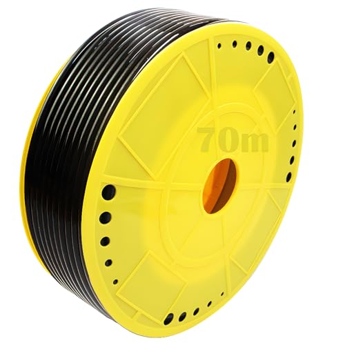 Pneumatische slang, 70 m, buitendiameter 8 mm, binnendiameter 5 mm, luchtleidingslang, perslucht, pneumatische slang, waterslang (zwart)