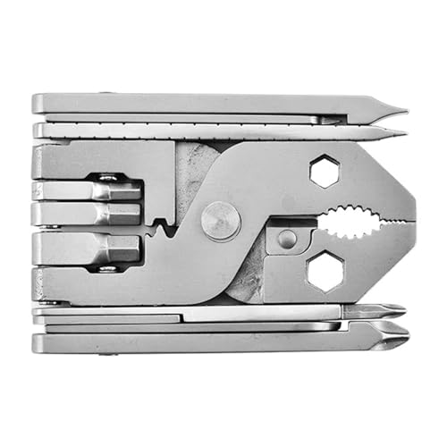 Compacte tang Multitool Keychain Tool Roestvrij staal Opvouwbare zak gereedschap met schroevendraaiers Flesopener voor buiten Camping