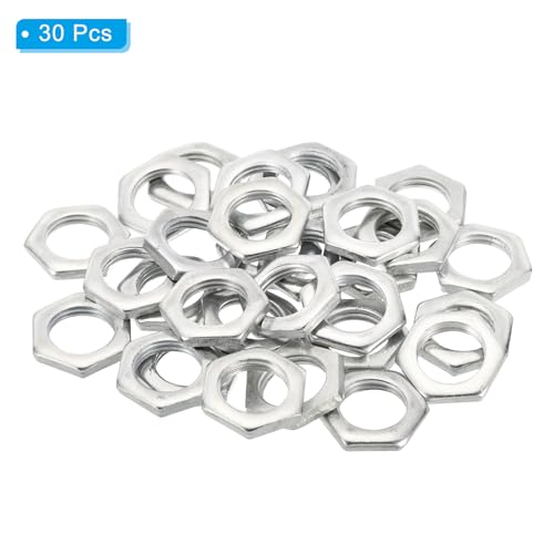 M16 x 1,5 Stalen Hex Noten 30 st Metrische draad Gegalvaniseerde Hardware Noten Schroeven Schroeven Apparaten Bevestiging voor Lampen Machines Onderhoud 4mm Hoogte 3