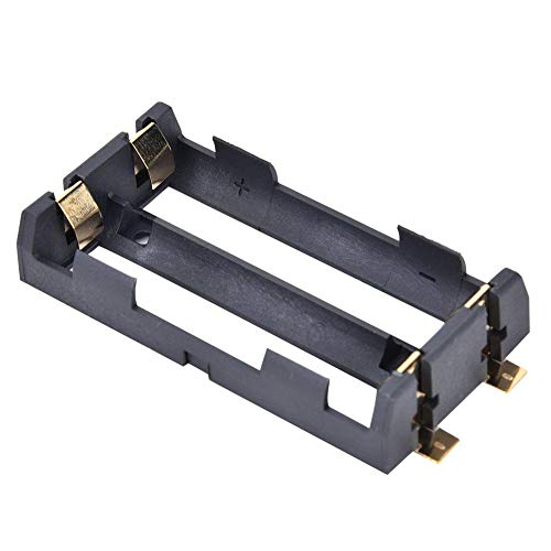 2 st Batterijhouder 3.7V 2 sectie Hoge Temperatuur Weerstand Zwarte Batterij Container Case Batterij Opbergbox voor SMD DIY Oplaadadapter 3
