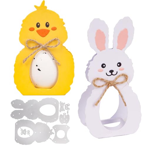 2 st. Sterfvorm Pasen Boxen Sterfvorm Pasenei Sterfvorm Hare Chick Stencil Craft DIY Bom Bier Decoratie Pasen Gift