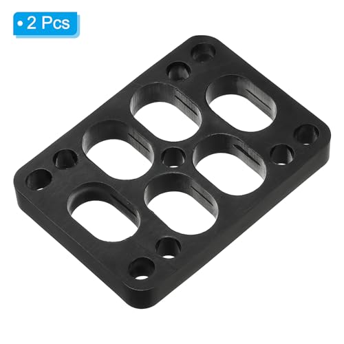 3/8" Skateboard Riser Pads, 2 Pack PU 3x2 Skateboard Riser Pads Hoek Wedge Shock Pads voor Skateboard Truck, Zwart 3