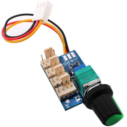 DC 0-12V PWM Fan Speed Controller, 4 Pin, 4 kanalen, PC CPU Speed Controller, Computer PC Frame Controller (met Pre-Wired Terminals)