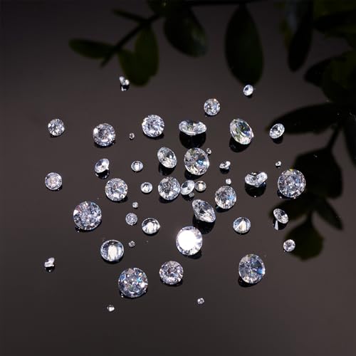 50 st Crystal Cubic Zirconia Cabochons Clear Facet Diamonds Cabochons Embellishment Loose CZ Rhinestone 5 Grootte kristal diamant Bulk voor DIY Nagel decoratie kunst oorbellen, Glas