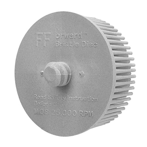 2 Inch penseel schijf slijpen borstel Shank On Penseel schijf 2 Inch penseel schijf Roloc penseel schijf 80 Grit penseel schijf voor Angle Grinder Br (Grijs) 4