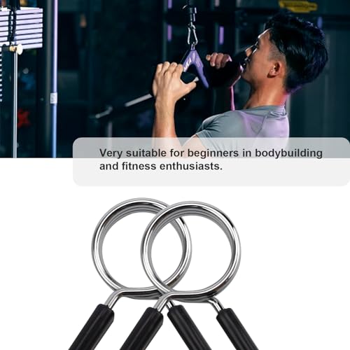 Verpakking van 4 Dumbbell sluitingen 30 mm ABS Spring Steel Dumbbell sluiting Kracht Sport Accessoires Spring Clips voor Barbell Training Training Gewichtheffen 5