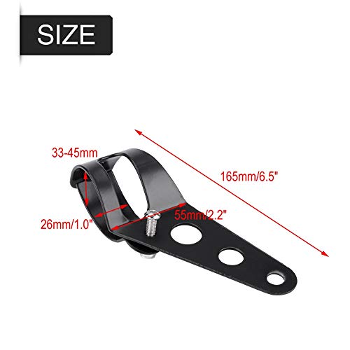 Koplamp bevestigingshaak 35-43mm Motorfiets Koplamp Mount Bracket Vork Buis Clamp Kit voor Chopper Cafe Racer standaard zwart