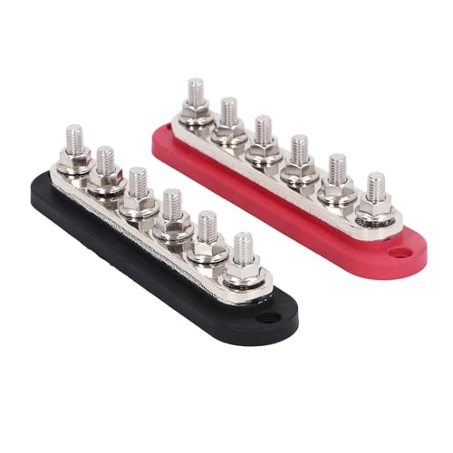 Verzamelrail, 300 A, 12-48 V, 5 bouten, aardverdeler met beschermingkap voor auto's, boten, klemstrip van messing