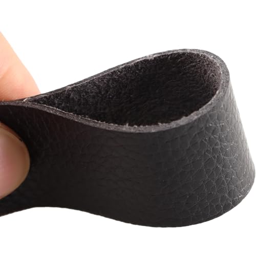 25 mm x 2 m kunstnerfleren band voor handgemaakt doe-het-zelfprojecten, gitaarriem, armband, sieradenpootschap, zwart leer 4