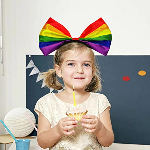 Rainbow boeg hoofdband, Kleurrijke boeghaar hoepel, Rainbow haarband mooi haar hoepel, Mode foto rekwisieten, Haar accessoires voor vrouwen meisjes 5