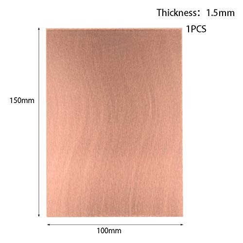 Single Sided Copper Coated Laminate PCB Board 1.5mm, Voor Productontwikkeling, Experimenten, Onderhoud, Productie, DIY (1PC, 100 * 150mm)
