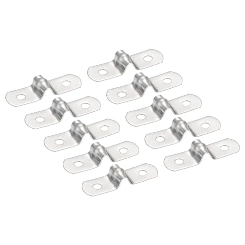 0,9 inch/5mm Stijve Pijpen Tape Clamp, 30 stuks 304 Roestvrij staal Twee gaten U Gevormde Buis Klem voor Tube Bevestiging